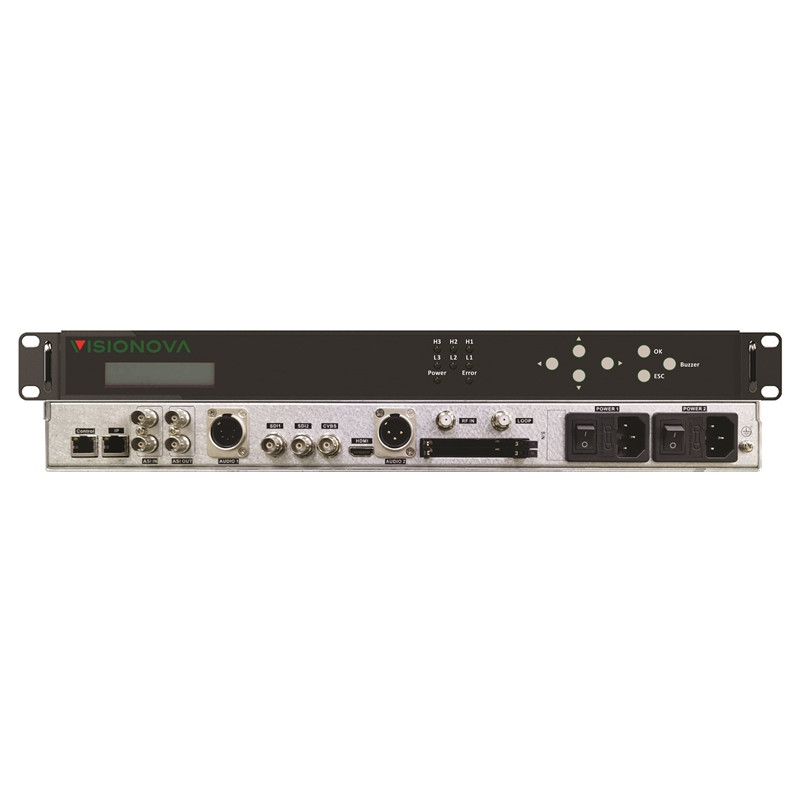 DVB-S/S2/S2X HEVC IRD Decoder, Model: IRD2X-HE-36-1U